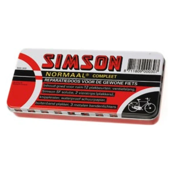 Simson reparatiedoos normaal met clip Wit