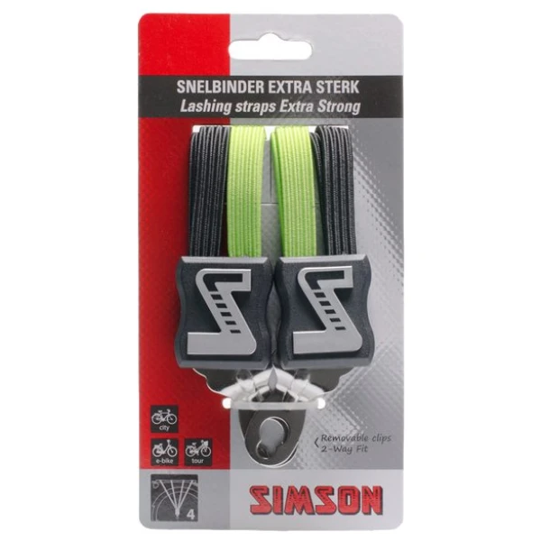Simson snelbinder 4 binders extra sterk zwart/groe Groen