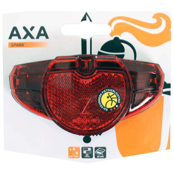 Axa led lamp achterlicht spark on/off batteri Rood