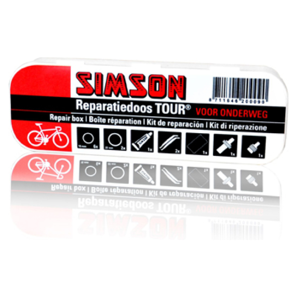 Simson reparatiedoos tour onderweg Rood|Zwart
