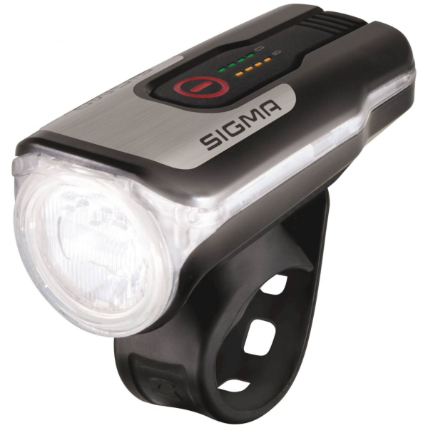 Sigma koplamp aura 80 usb led 80 lux Zwart