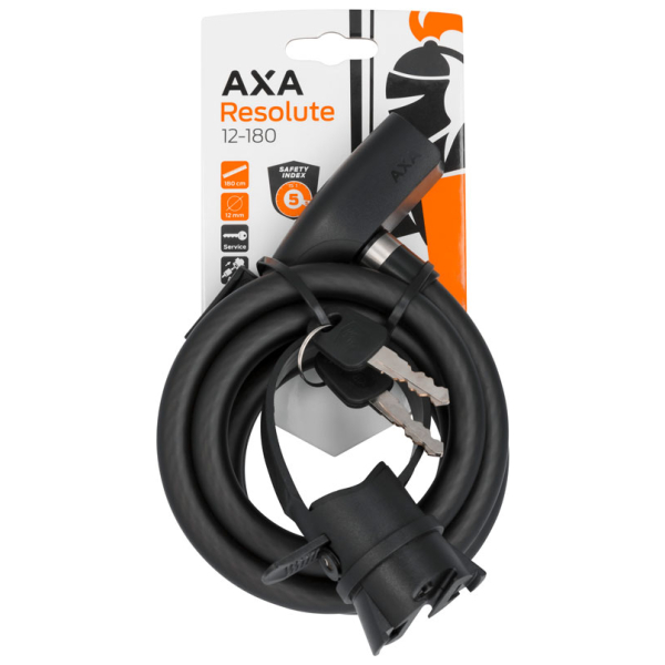 Axa resolute kabelslot 12-180 Zwart