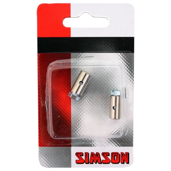 Simson schroefnippel kabel 8x15mm (2) Zilver