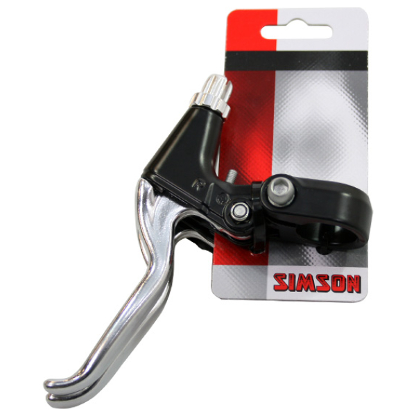 Simson remgreepset finger grip aluminium Zwart