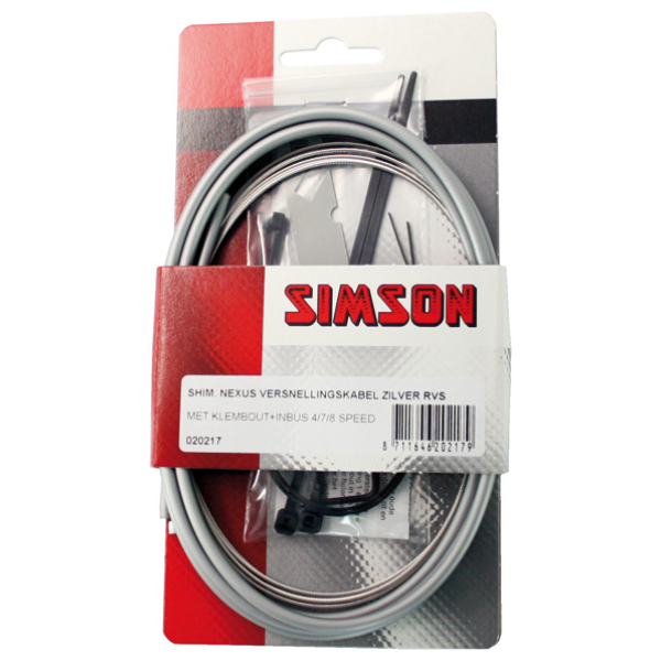 Simson kabel versteller nexus rvs 4/7/8sp Zilver - Afbeelding 2