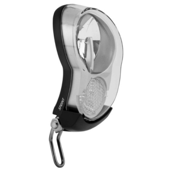Axa led lamp voorlicht sprint 4 lux batterij zwart Zilver