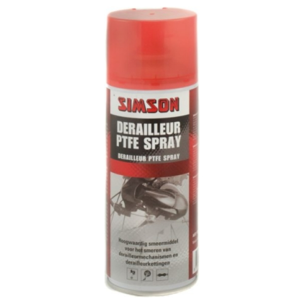 Simson smeermiddel ptfe spray 400ml Rood