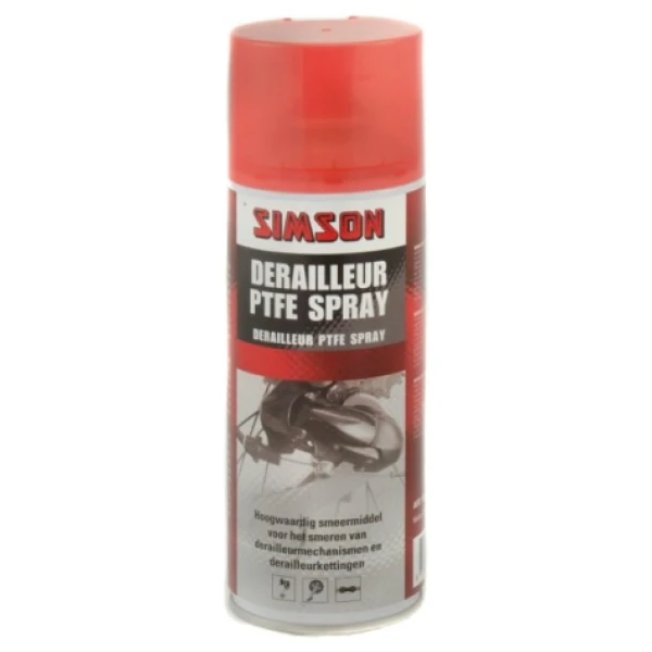 Simson smeermiddel ptfe spray 400ml Rood