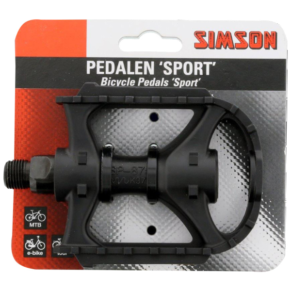 Simson pedaalset sport reflectoren (2) Zwart
