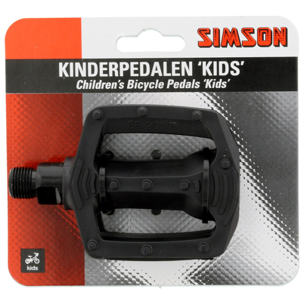 Simson pedaalset kids reflectoren (2) Zwart