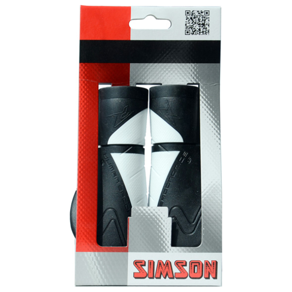 Simson handvat ergonomics/wit Zwart
