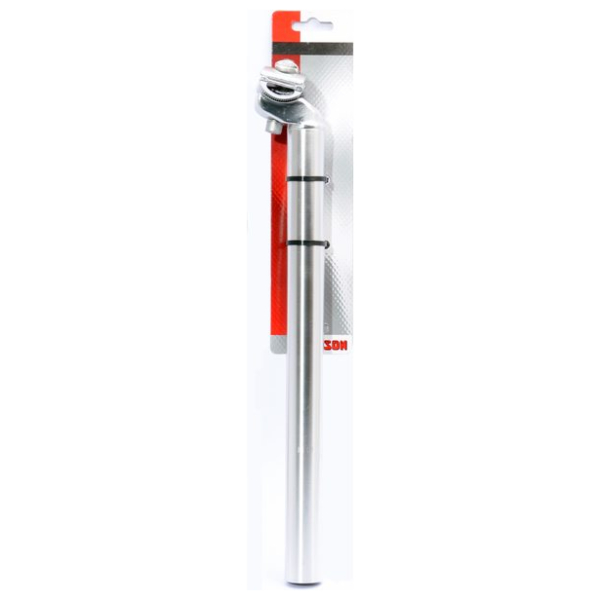 Simson zadelpen aluminium 25,4mm zilver