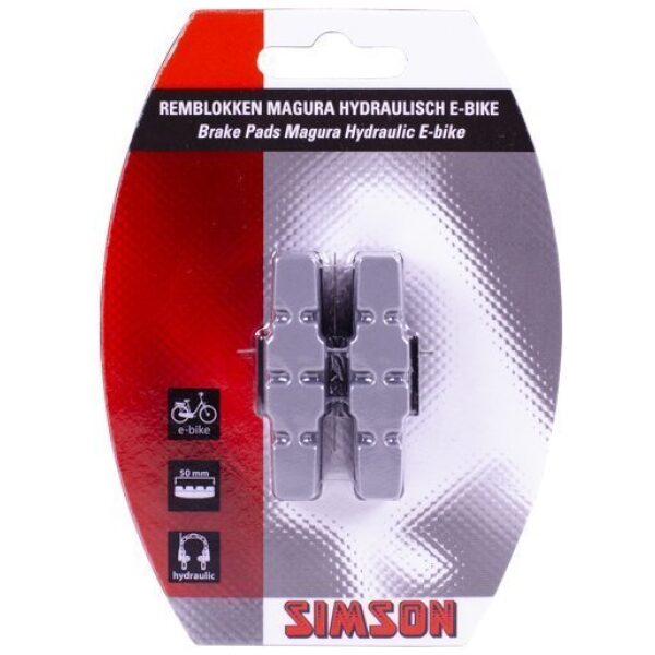 Simson remblok set Magura velgrem E-bike Zwart