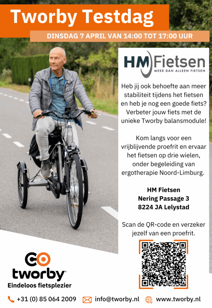 Tworby testdag bij HM Fietsen dinsdag 7 april